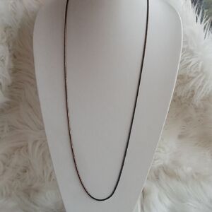 Paparazzi Sleek Black With burned Gold Necklace Long
